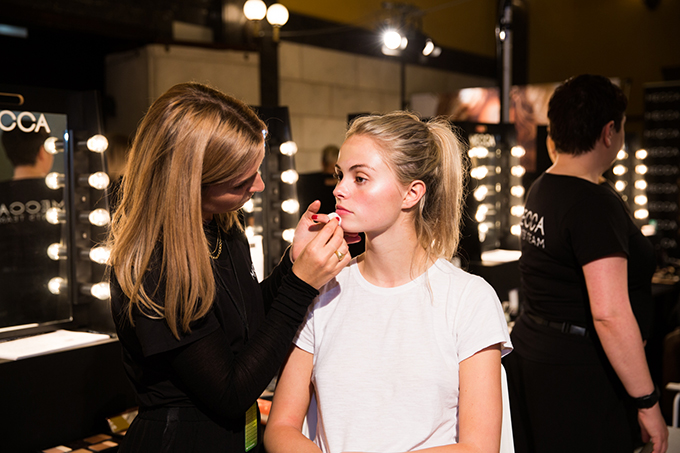 Make up Prep - Backstage with MECCA at MSFW Opening Gala