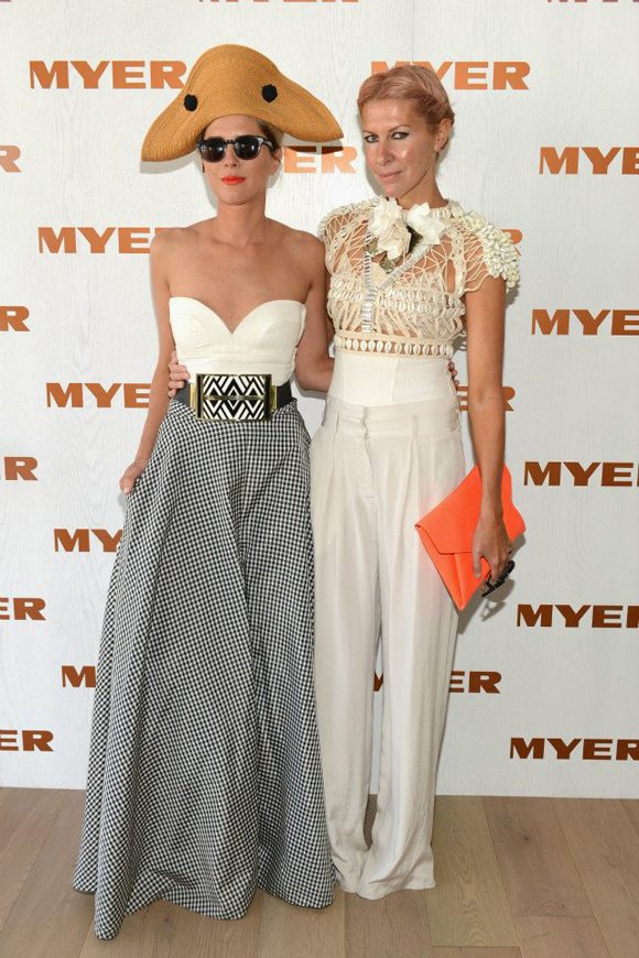 Sarah-Jane Clarke and Heidi Middleton of sass & bide in the Myer Marquee on Derby Day - 2012 Lucas Dawson