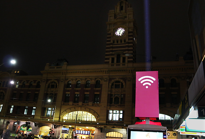 Telstra Air lights up Elizabeth Street