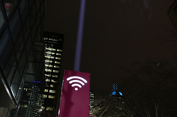 Telstra Air lights up Exhibition Street