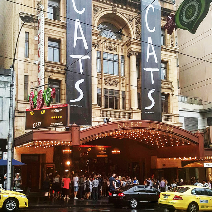 London's West End has arrived in Melbourne! So excited to watch Cats The Musical tonight at the beautiful Regent Theatre in Collins Street