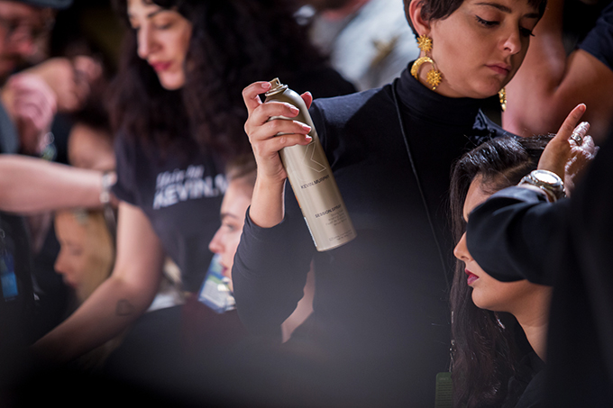 Backstage at Fashion Week