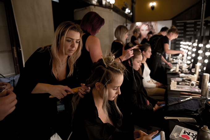 Hair Prep - Backstage with MECCA at MSFW Opening Gala