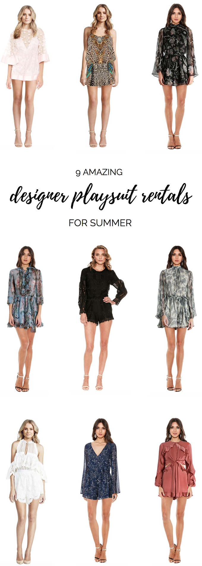 9 amazing designer playsuit rentals for Summer