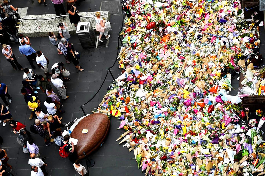 Bourke Street - Melbourne mourns for the lives lost in Friday's Car attack at Melbourne's GPO