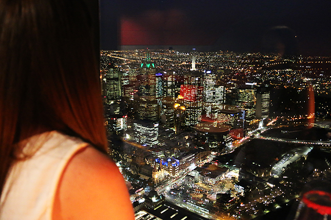 Looking over Melbourne - Australia - view from Eureka 89 Restaurant