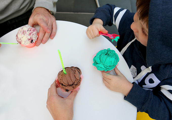 Eating Ice Cream at Harbour Town - Melbourne