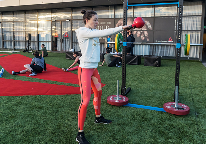 Pia Therese - Reebok workout in Melbourne