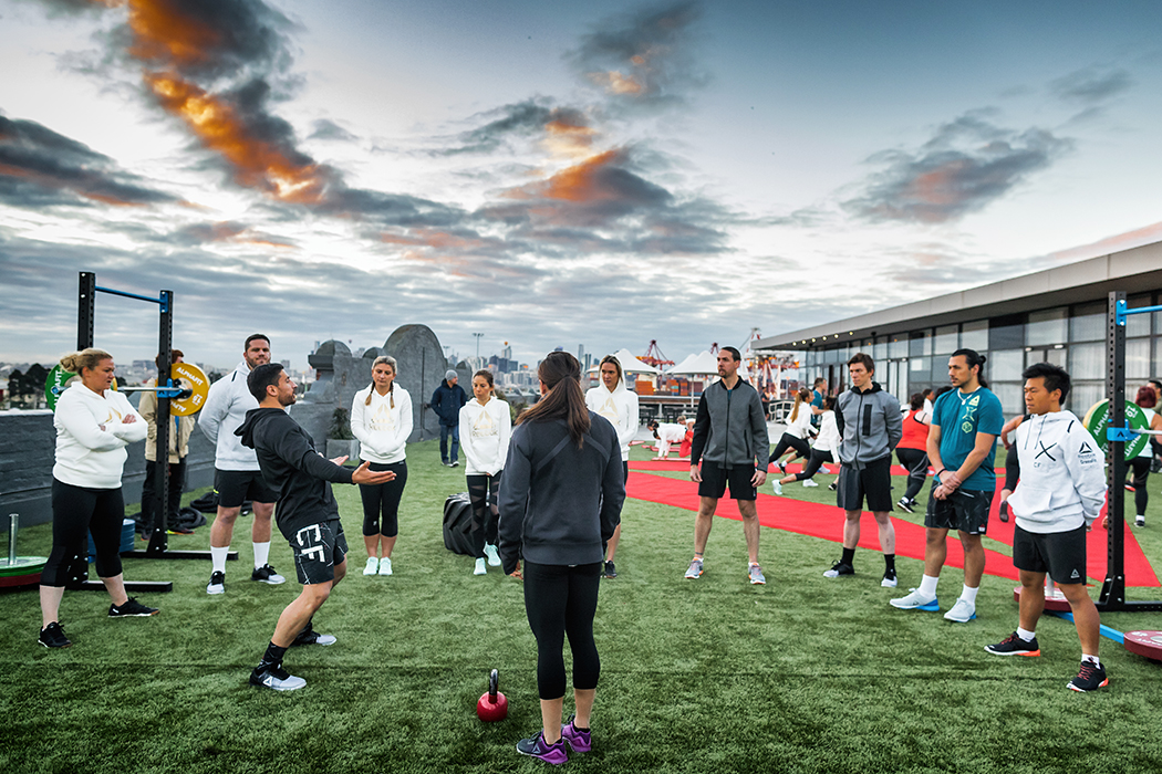 Working out with Reebok in Melbourne