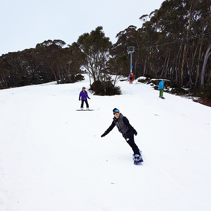 Snowboarding Mt Baw Baw