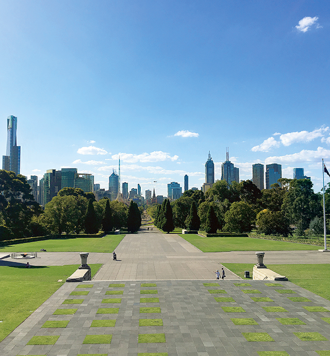View from Melbourne Shrine of Remembrance