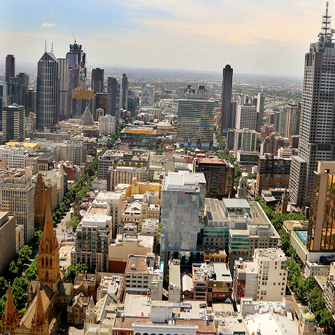 Flying over Melbourne in a Microlite Helipcopter - Australia