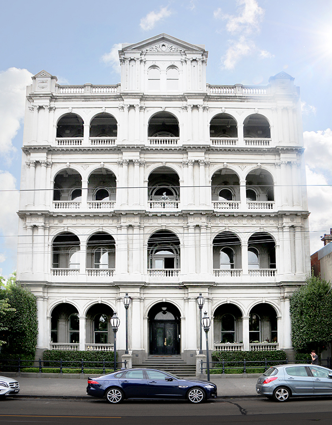 The landmark 1888 Biltmore Building in Albert Park - Melbourne Australia