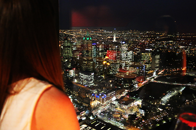 Looking over Melbourne - Australia - view from Eureka 89 Restaurant