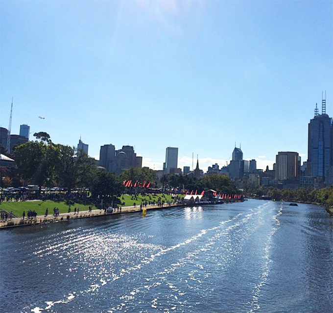 Sunday sesh on the banks of the Yarra at Moomba Festival