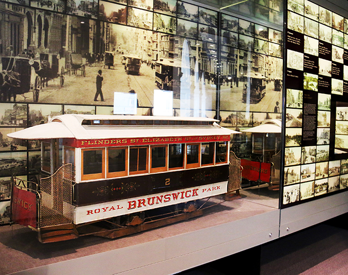 Brunswick tram model at State Library Victoria