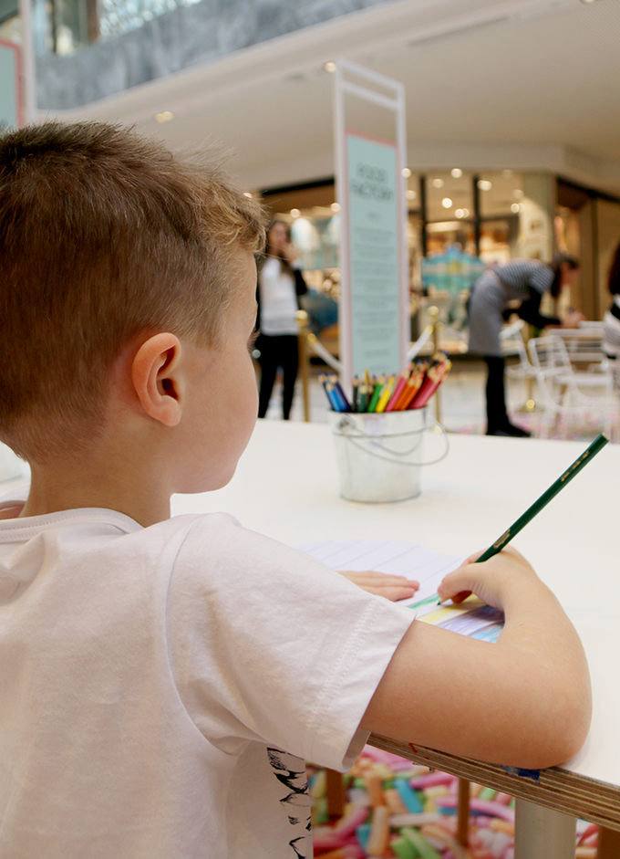 Chef Jack colouring his own cooking Hat - The Food Factory at Eastland