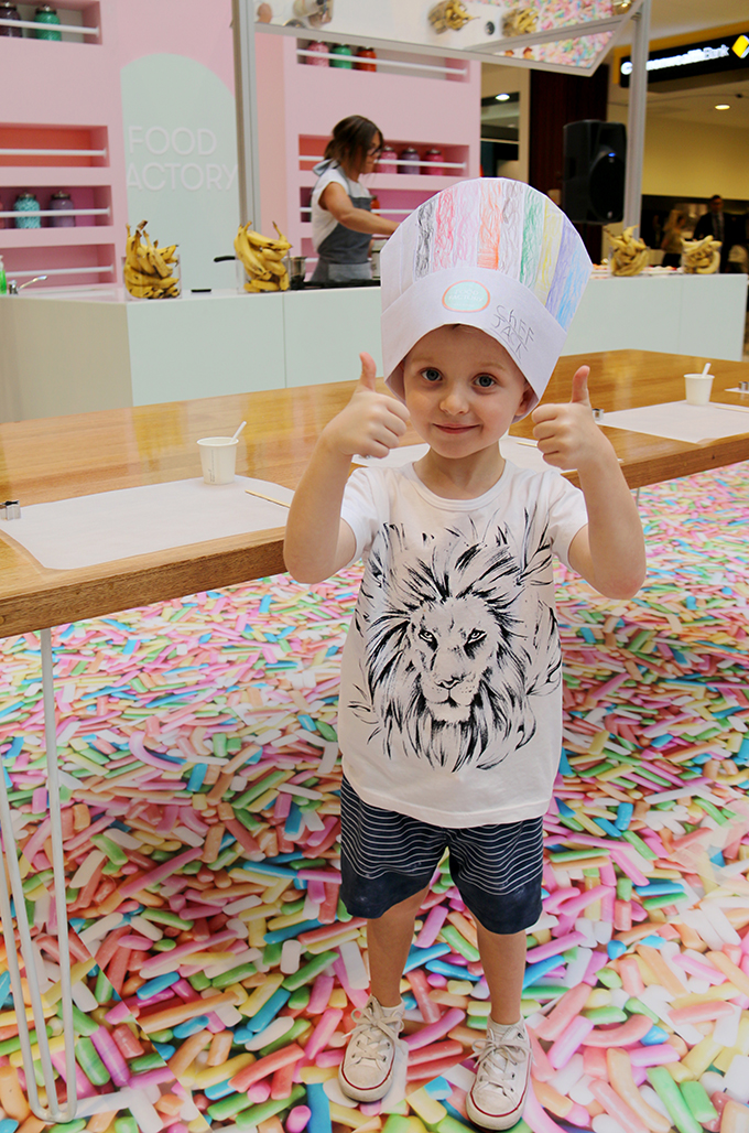 Jack loving the cooking classes at The Food Factory these School Holidays