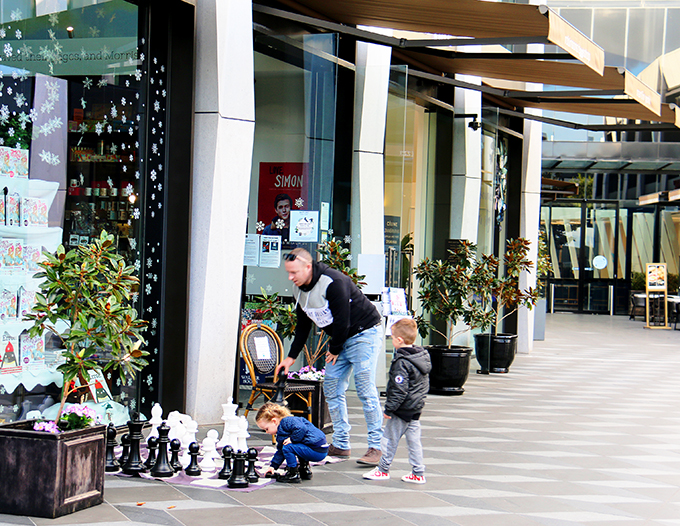 Playing Chess at Eastland Shopping Centre