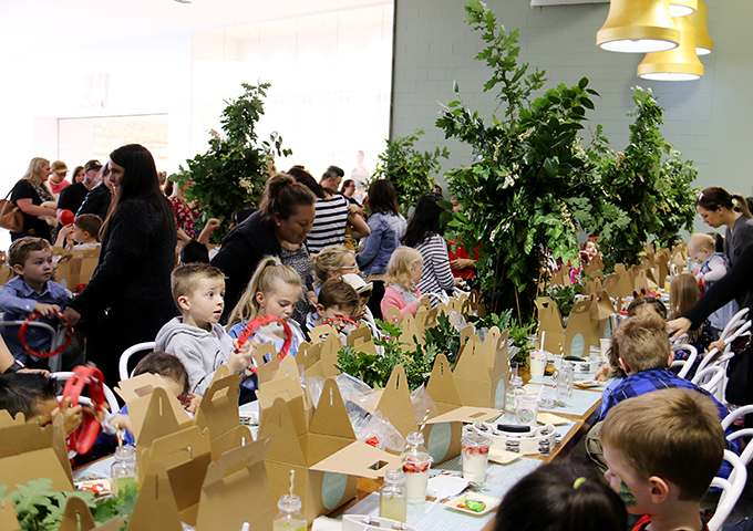 Kids enjoying the Santa Breakfast at Eastland