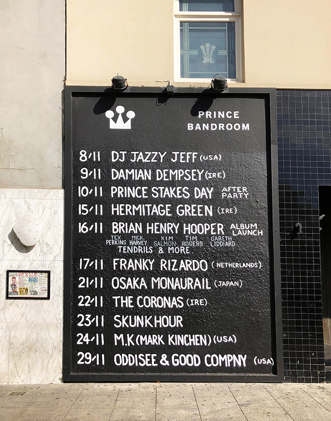 Prince Bandroom - Gig List