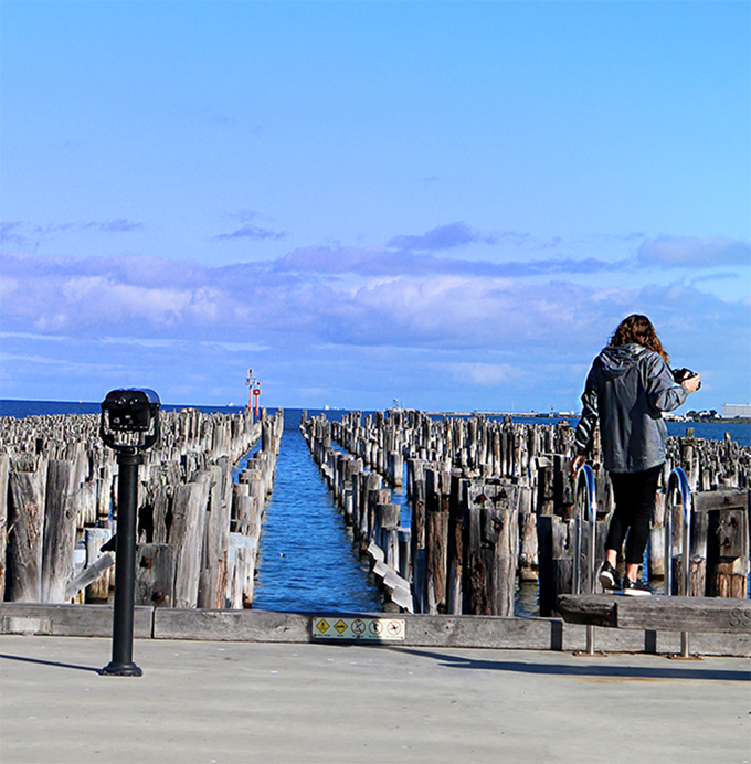 Walk along Princes Pier - Melbourne Australia